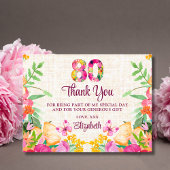 Carte Postale 80 ans Fleurs florales 80e anniversaire Linge Merc