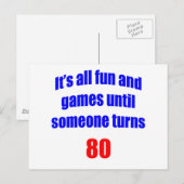 Carte Postale 80 Quelqu'un a 80 ans (Devant / Derrière)