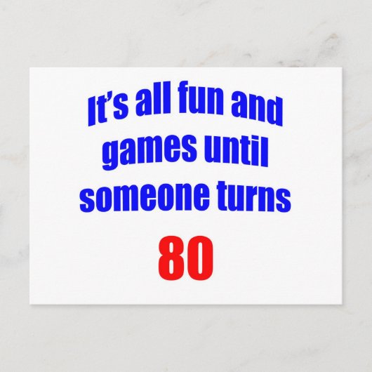 Carte Postale 80 Quelqu'un a 80 ans (Devant)