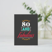 Carte Postale 80 years old and fabulous saying (Debout devant)