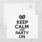 Carte Postale 80e anniversaire (Devant / Derrière)