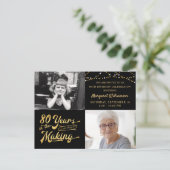 Carte Postale 80e anniversaire 2 Photos Années rétro dans la fab (Debout devant)