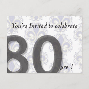 Carte Postale 80e anniversaire Invitation