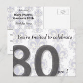 Carte Postale 80e anniversaire Invitation (Devant / Derrière)