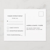 Carte Postale 80s Pop art Memphis style RSVP (Dos)