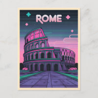 80s rétro Neon Synthwave Colisée Rome