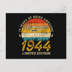 Carte Postale 81 Ans Anniversaire 1944 Superbe Cadeau pour 81ème