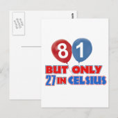 Carte Postale 81e anniversaire (Devant / Derrière)