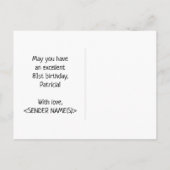 Carte Postale 81e anniversaire : Bold, amusant, simple, arc-en-c (Dos)