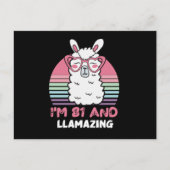 Carte Postale 81e anniversaire Llamazing Lama 81 ans Cadeau d'an (Devant)