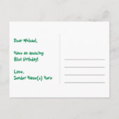 Carte Postale 81e Anniversaire : motif d'étoiles amusantes, arc- (Dos)