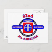 CARTE POSTALE 82E DIVISION AÉRIENNE "TOUS AMÉRICAINS" (Devant / Derrière)