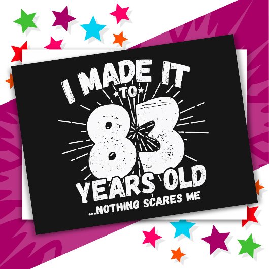 Carte Postale 83 ans drôle mème anniversaire 83 ans