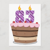 Carte Postale 83 ans sur le gâteau d'anniversaire (Devant)