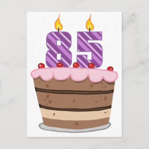 Carte Postale 85 ans sur le gâteau d'anniversaire