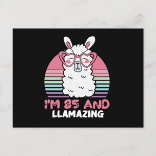 Carte Postale 85e anniversaire Llamazing Llama 85 ans Anniversai
