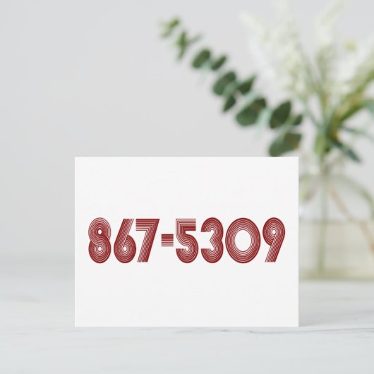 CARTE POSTALE 867-5309 (Debout devant)