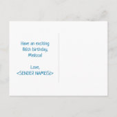 Carte Postale 86e anniversaire : Bold, amusant, simple, arc-en-c (Dos)