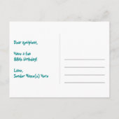 Carte Postale 88e Anniversaire : Motif Étoiles Amusantes, Arc-en (Dos)