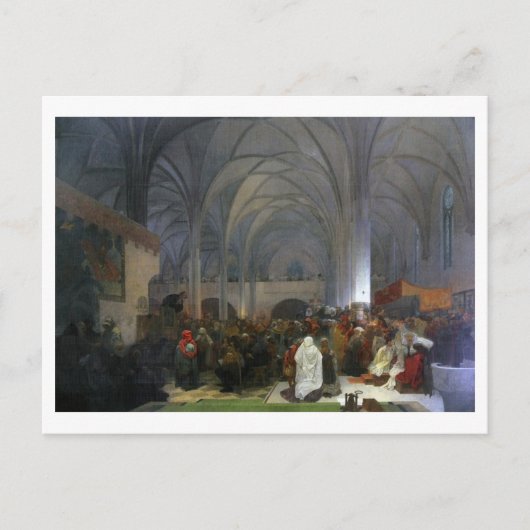 Carte Postale #8 Maître Jan Hus Prêcher à la chapelle de Bethlée (Devant)