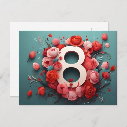 Carte Postale 8 mars (Devant / Derrière)