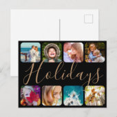 Carte postale 8 Vacances photo Modèle arrondi (Devant / Derrière)