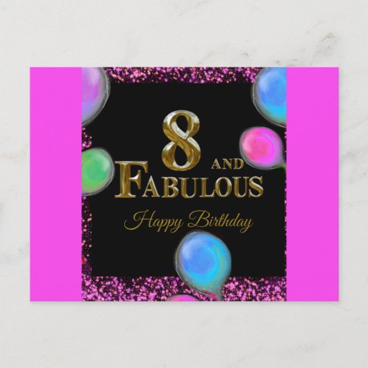 Carte Postale 8e anniversaire (Devant)
