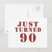 Carte Postale 90 Anniversaire À Venir (Devant / Derrière)