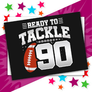Carte Postale 90 ans Tackle Football Party 90e anniversaire