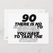 Carte Postale 90 Il n'y a pas d'ascenseur pour le succès Anniver (Devant / Derrière)