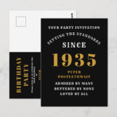 Carte Postale 90e anniversaire 1935 Black Gold (Devant / Derrière)