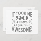 Carte Postale 90e anniversaire Awesome (Devant / Derrière)
