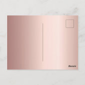 Carte Postale 90e anniversaire burgundy fleurie rose or invitati (Dos)