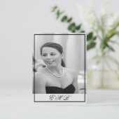 Carte Postale 90e anniversaire Photo Monogramme Elégant annivers (Debout devant)