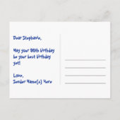 Carte Postale 90e Anniversaire : Rayures roses & Cœurs, Arc-en-c (Dos)