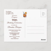 Carte Postale 90e Quatre-vingt-dixième Anniversaire Masculin de  (Dos)