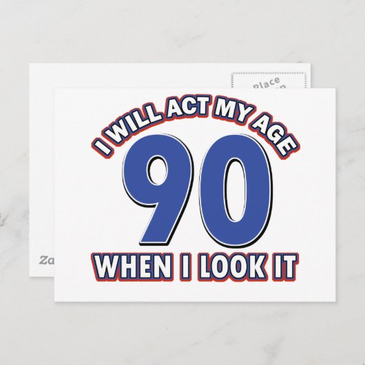 Carte Postale 90ème anniversaire de conception (Devant / Derrière)