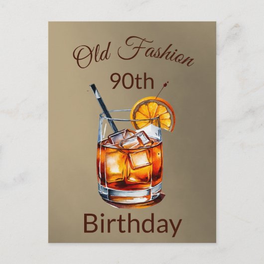 Carte Postale 90ème Quatre-vingt-dixième Anniversaire Masculin d (Devant)