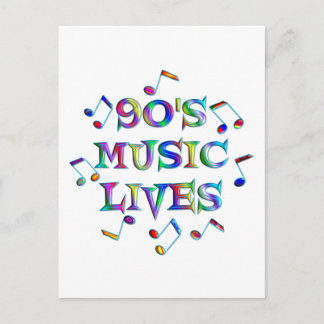 Carte Postale 90s Music Lives