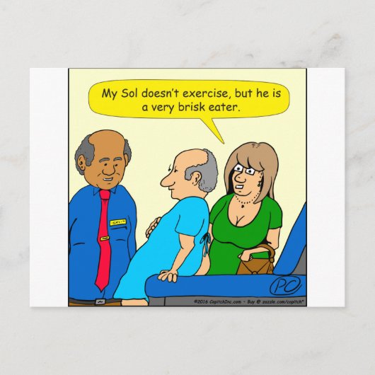 Carte Postale 910 dessin animé de mangeur très rapide (Devant)