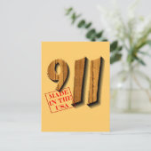 Carte Postale 911 Fabriqué aux États-Unis (Debout devant)