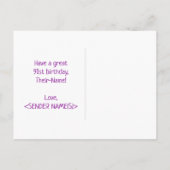 Carte Postale 91e anniversaire : Bold, amusant, simple, arc-en-c (Dos)