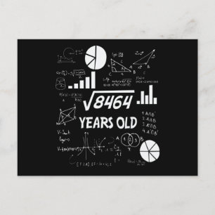 Carte Postale 92 ans Enseignant en mathématiques Anniversaires 9