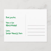 Carte Postale 92e anniversaire : Fun Stars Motif, Rainbow 92, No (Dos)