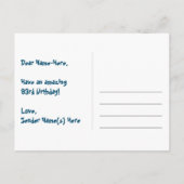 Carte Postale 93e anniversaire : Fun Hearts Motif, Rainbow 93 (Dos)