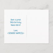 Carte Postale 94e anniversaire : Bold, amusant, simple, arc-en-c (Dos)