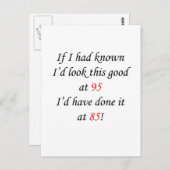 Carte Postale 95 Si j'avais su (Devant / Derrière)