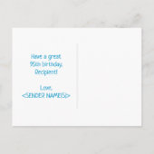 Carte Postale 95e anniversaire : Bold, amusant, simple, arc-en-c (Dos)