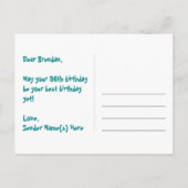 Carte Postale 96e Anniversaire : Bandes roses & Cœurs, Arc-en-ci (Dos)