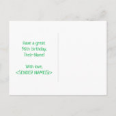 Carte Postale 96e anniversaire : Bold, amusant, simple, arc-en-c (Dos)